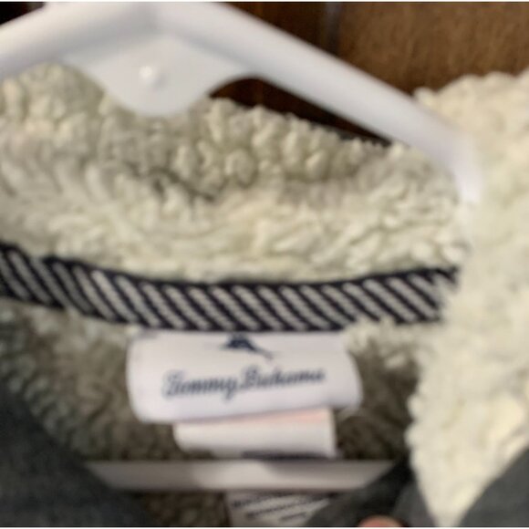 Tommy Bahama Boys Infant Baby 18 MOnths Gray Sherpa Lined Thick Coat Jacket Full - Picture 6 of 6